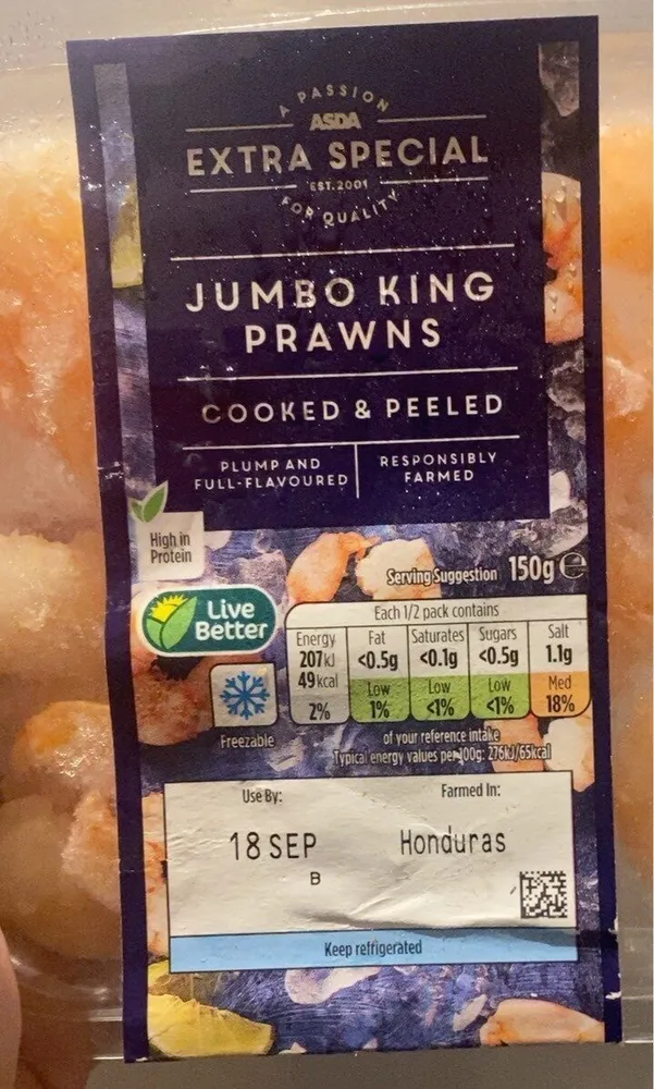 Jumbo cooked Prawns