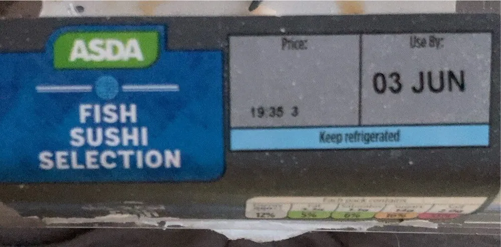 Asda fish sushi selection