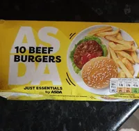 Asda essentials 10 beef burgers