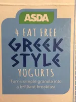 4 Fat free greek yogurts