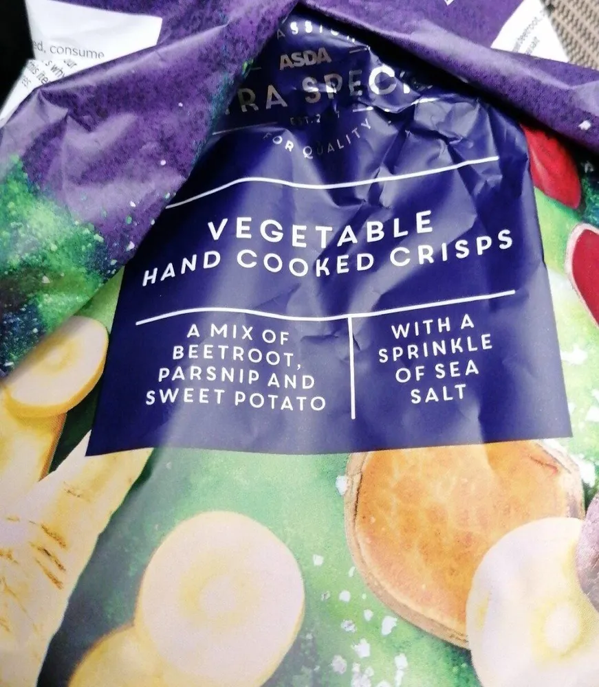 Vegetable handcooked crisps