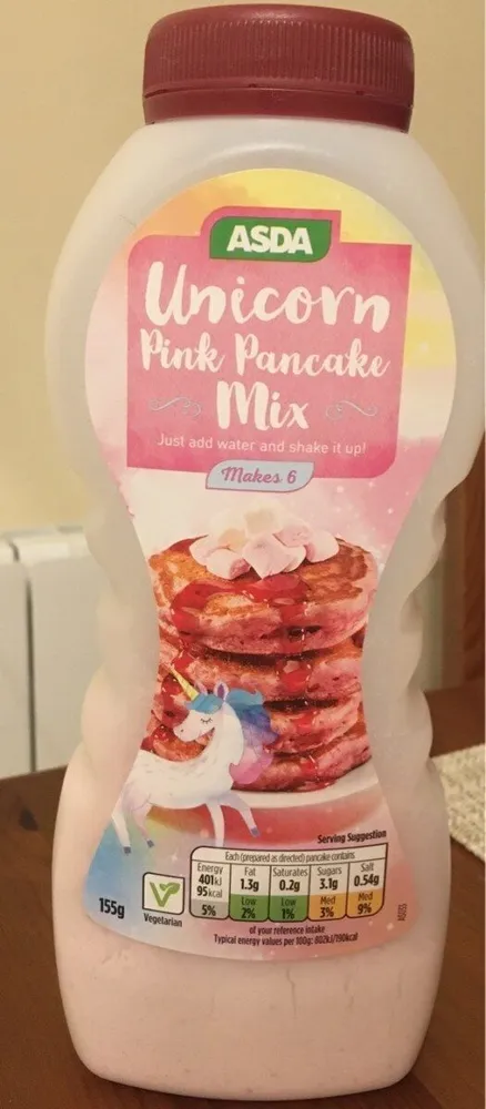 Unicorn pink pancake mix