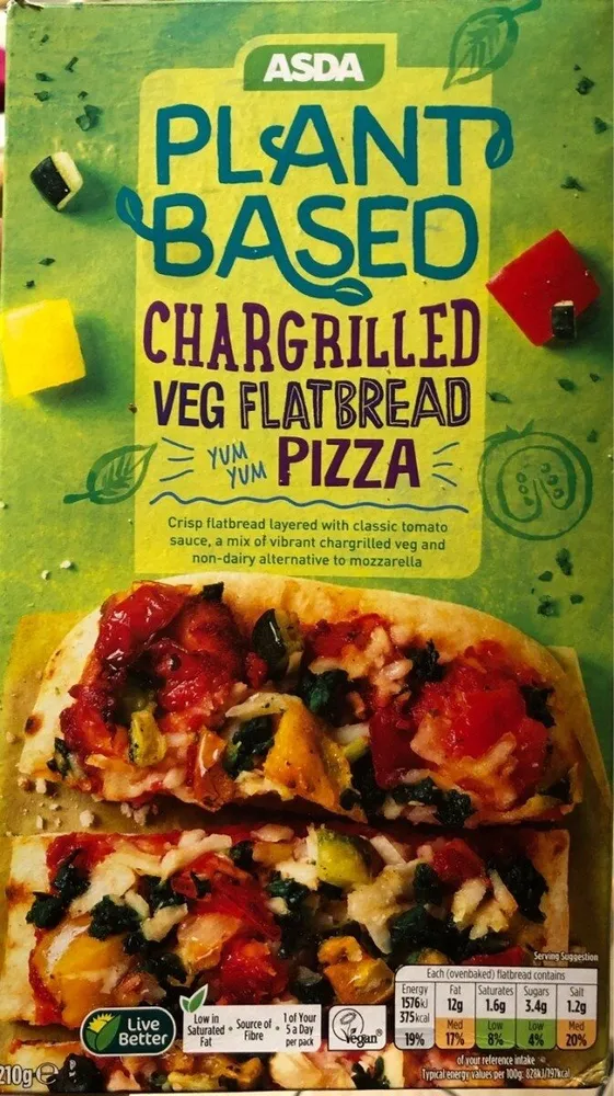 Plant Based Chargrilled Veg Flatbread Pizza