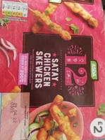Satay chicken skewers