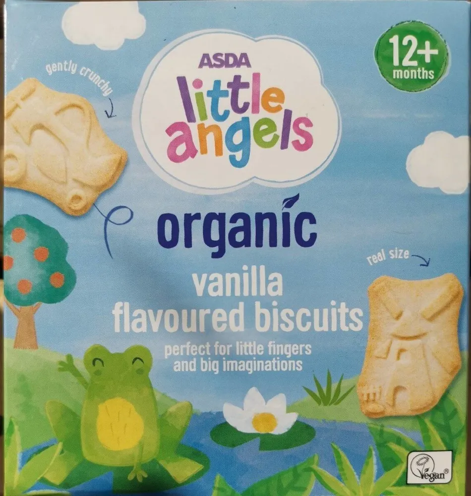 Organic vanilla flavoured biscuits
