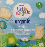 Organic vanilla flavoured biscuits
