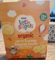 Carrot and orange flavoured biscuit