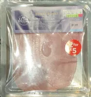 Honey roast thickly carved ham
