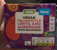 Vegan italian style lentil and aubergine pasta bolognese
