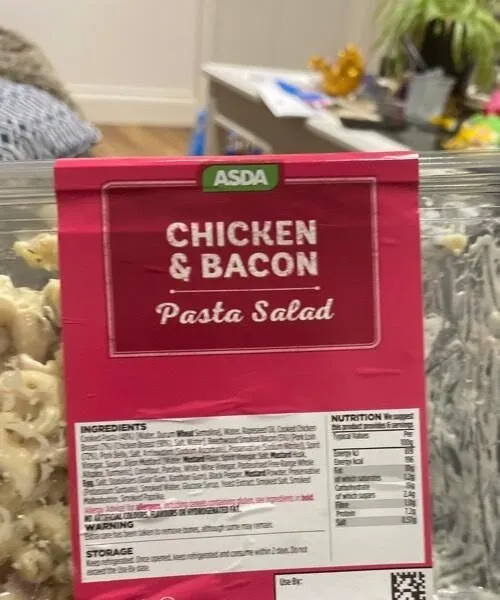 Chicken and bacon pasta salad
