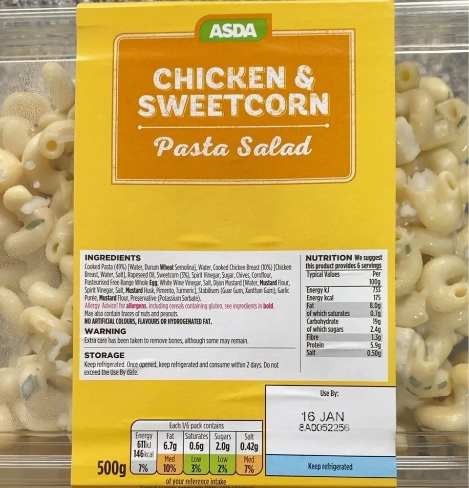 Chicken & Sweetcorn Pasta Salad