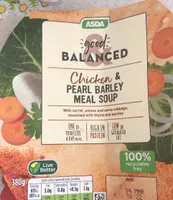 Chicken and pearl barley meal soup