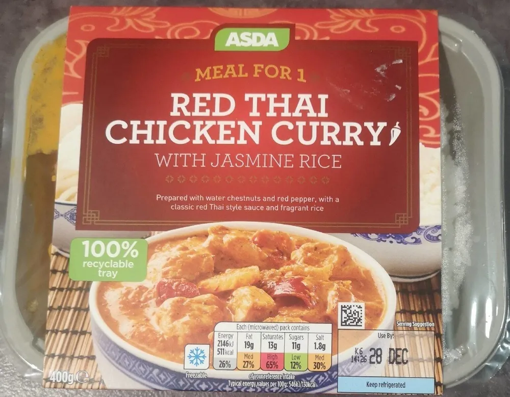 THAI RED CHICKEN CURRY WITH JASMINE RICE