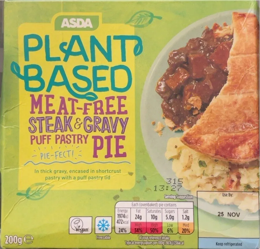 Meat Free Steak & Gravy Pie