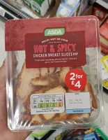 Hot and spicy chicken breast slices