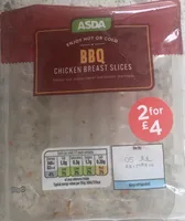BBQ chicken breast slices
