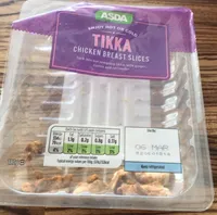 Tikka chicken breast slices