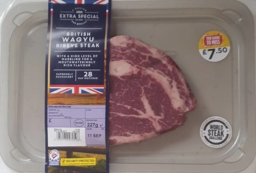 British wagyu ribeye steak
