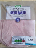 Thick sliced oven baked ham