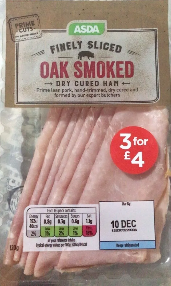 Oak smoked dry cured ham