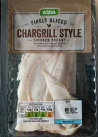 Finely sliced chargrill style chicken breast