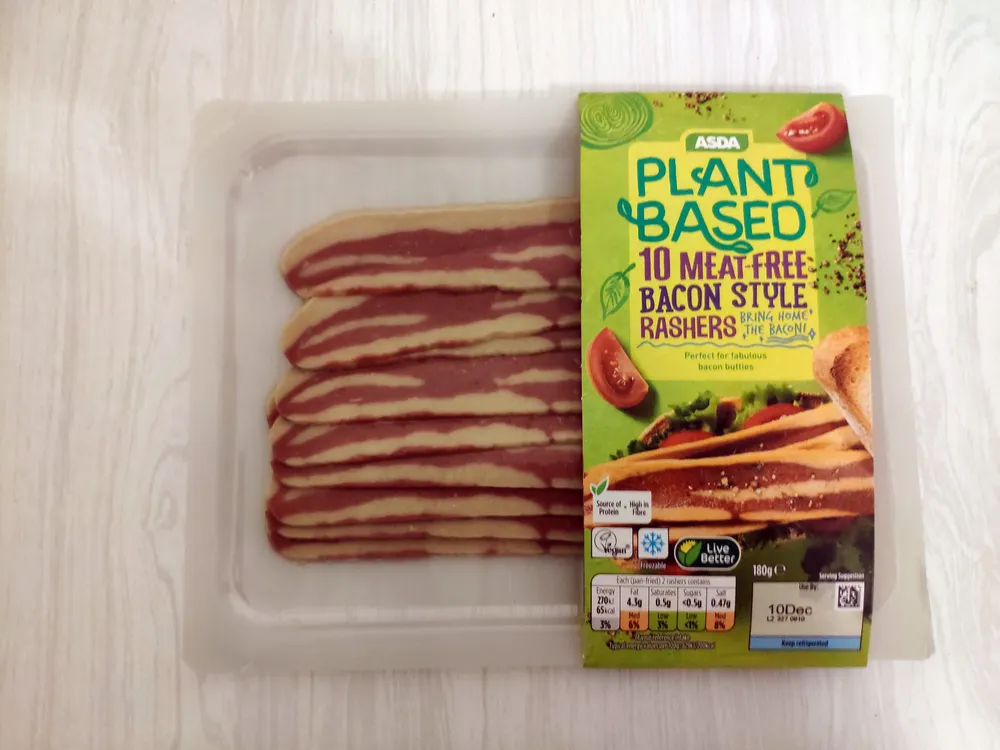 Meat free bacon style rashers