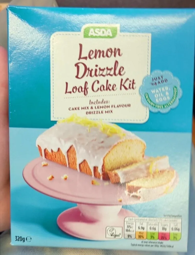 Asda Lemon Drizzle Loaf Cake Kit