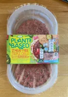 Plant based meat free triple chilly burgers