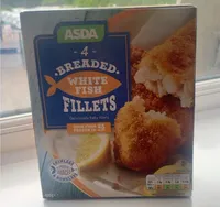 Breaded white fish fillets