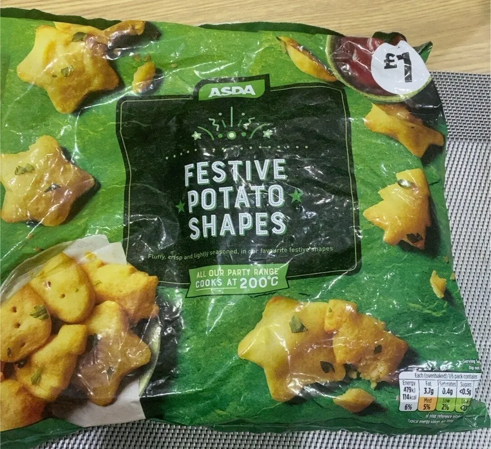 Festive potato shapes