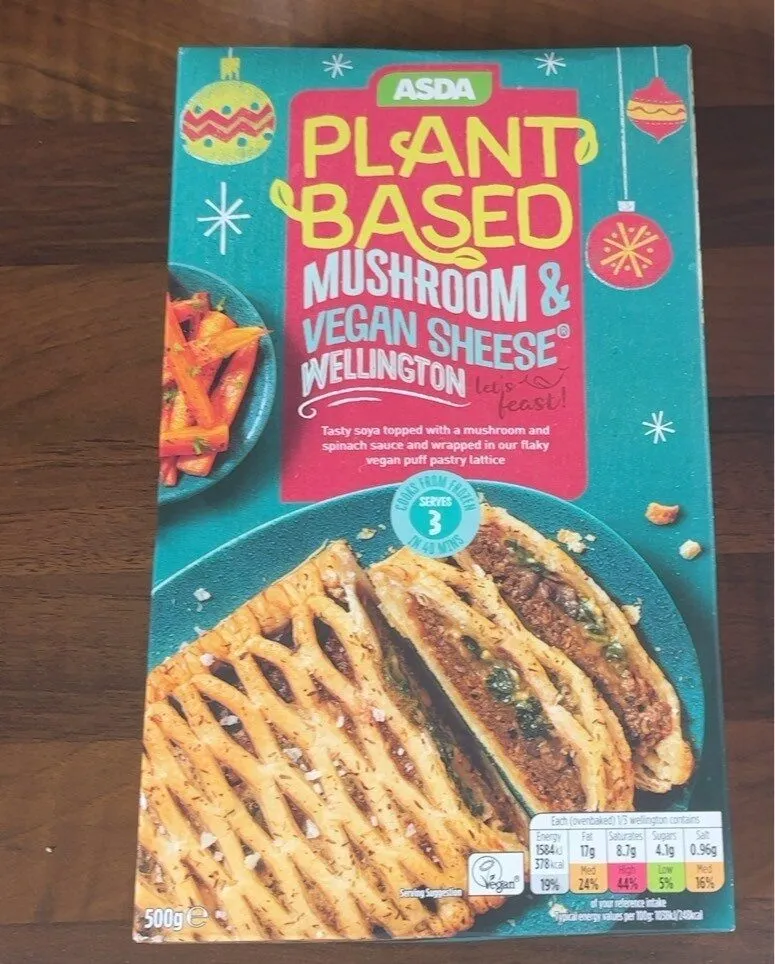 Plant based mushroom and began sheese wellington