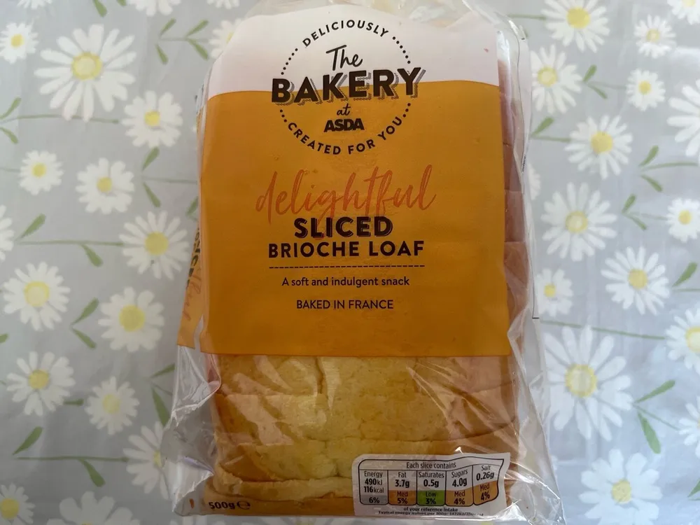 Sliced brioche loaf