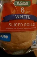 6 White Sliced Rolls