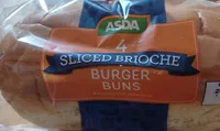 4 SLICED BRIOCHE BURGER BUNS