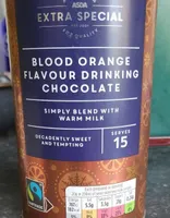Blood orange flavour drinking chocolate