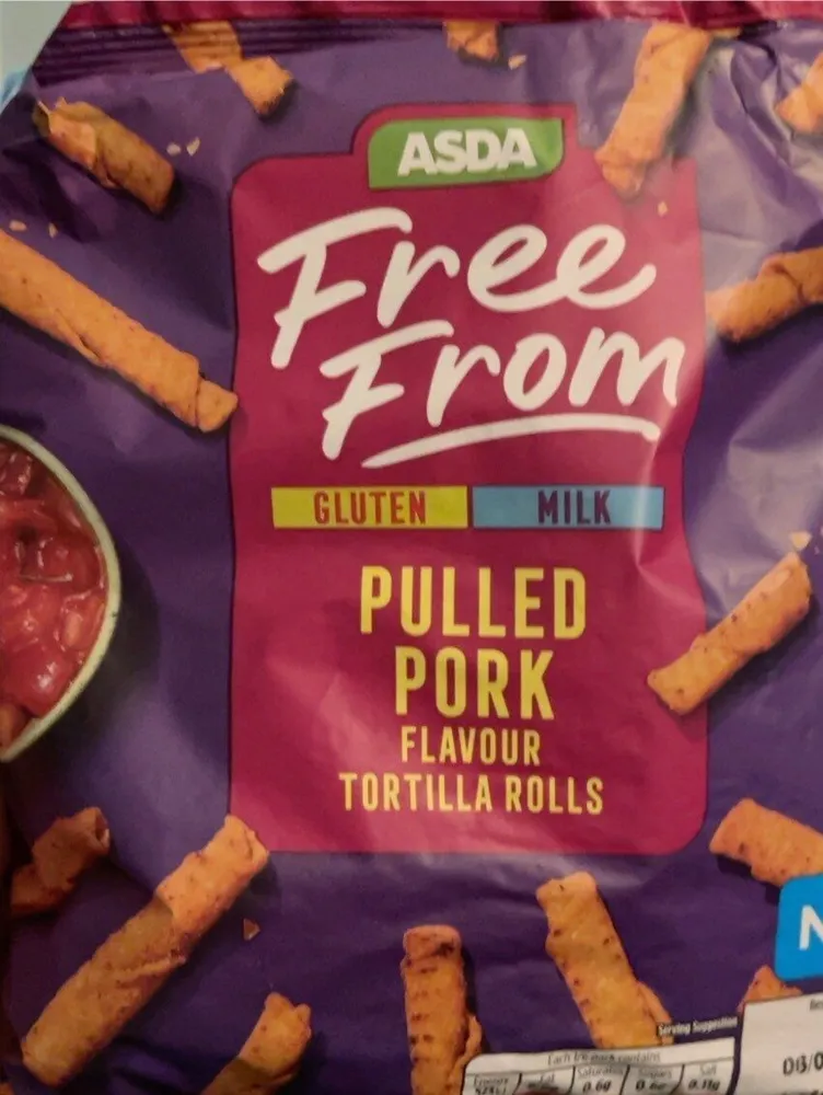 Pulled pork flavour tortilla rools
