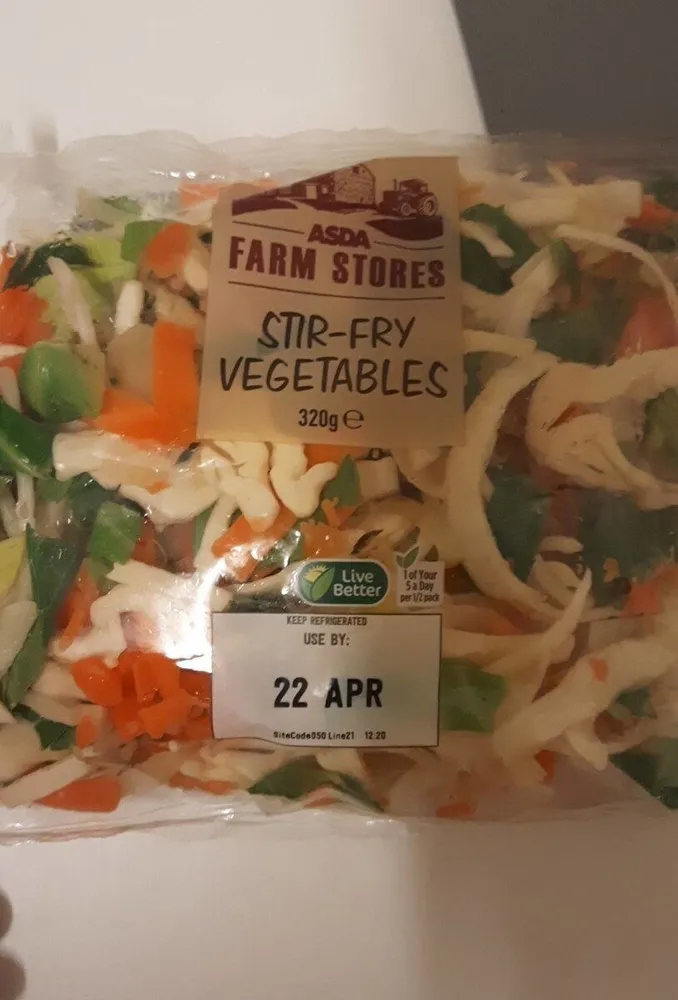 Stir fry vegetables