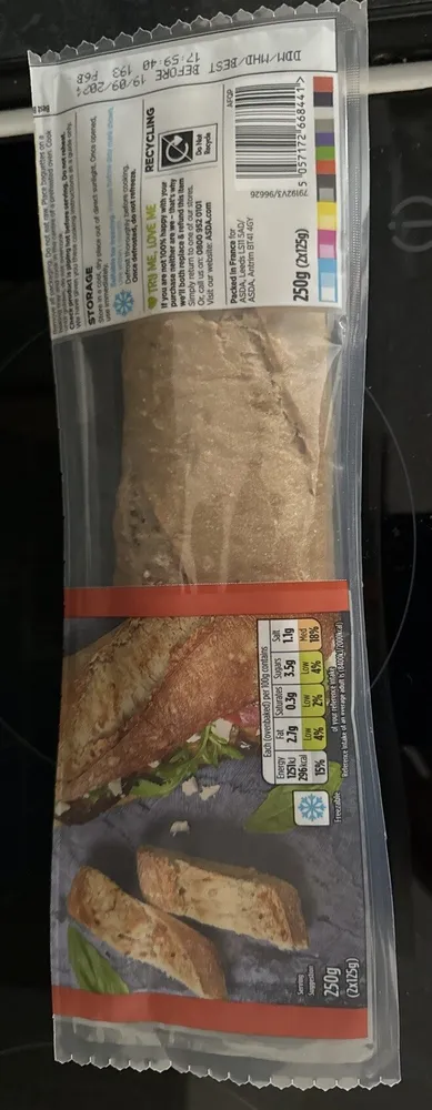 Multiseed stonebaked baguettes