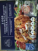 2 Cod fishcakes tomato and mozzarella