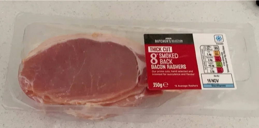 8 Smoked back bacon rashers