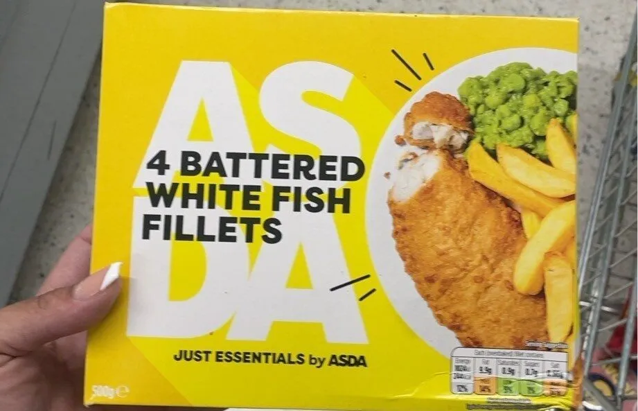 Battered white fish fillets