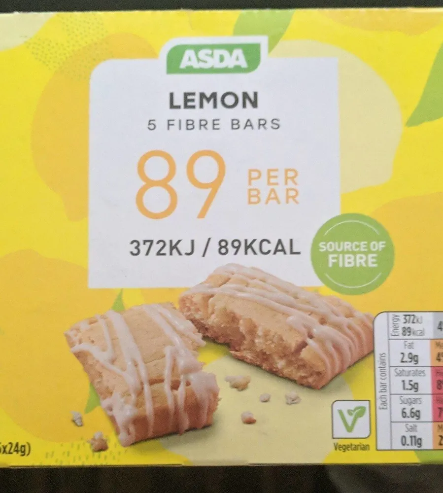 Lemon fiber bars