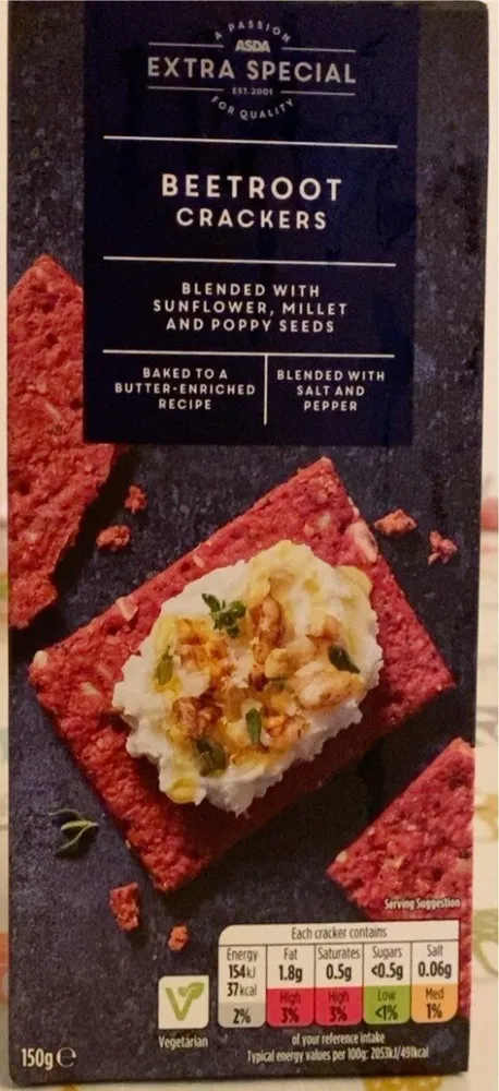 Beetroot crackers