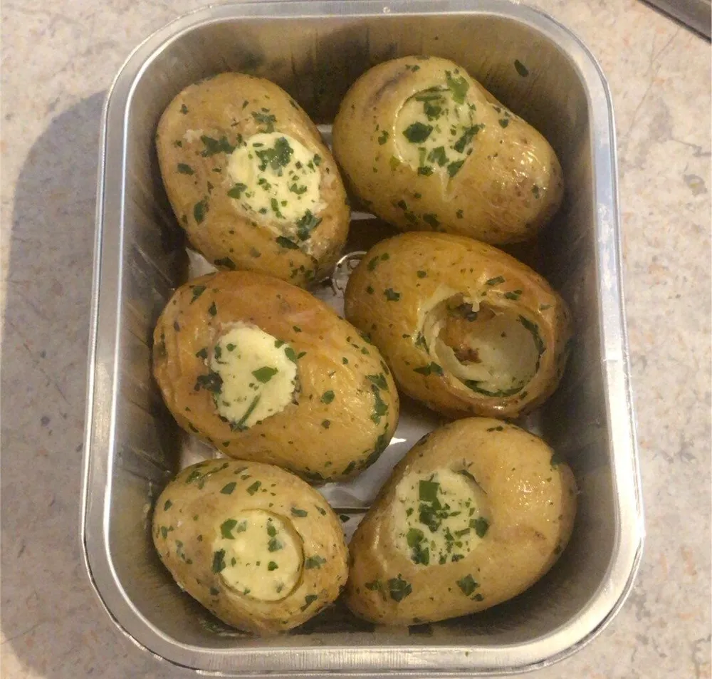 Garlic Butter Mini Jacket Potatoes