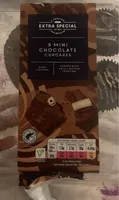 9 mini chocolate cupcakes