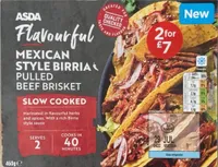 Mexican style birria pulled beef brisket