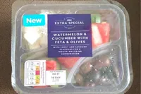 Watermelon & Cucumber with Feta & Olives
