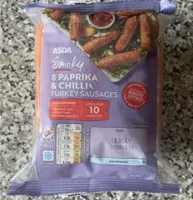 Paprika & chilli turkey sausages