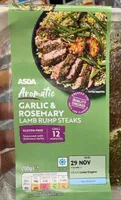 Garlic and rosemary lamb rump steaks