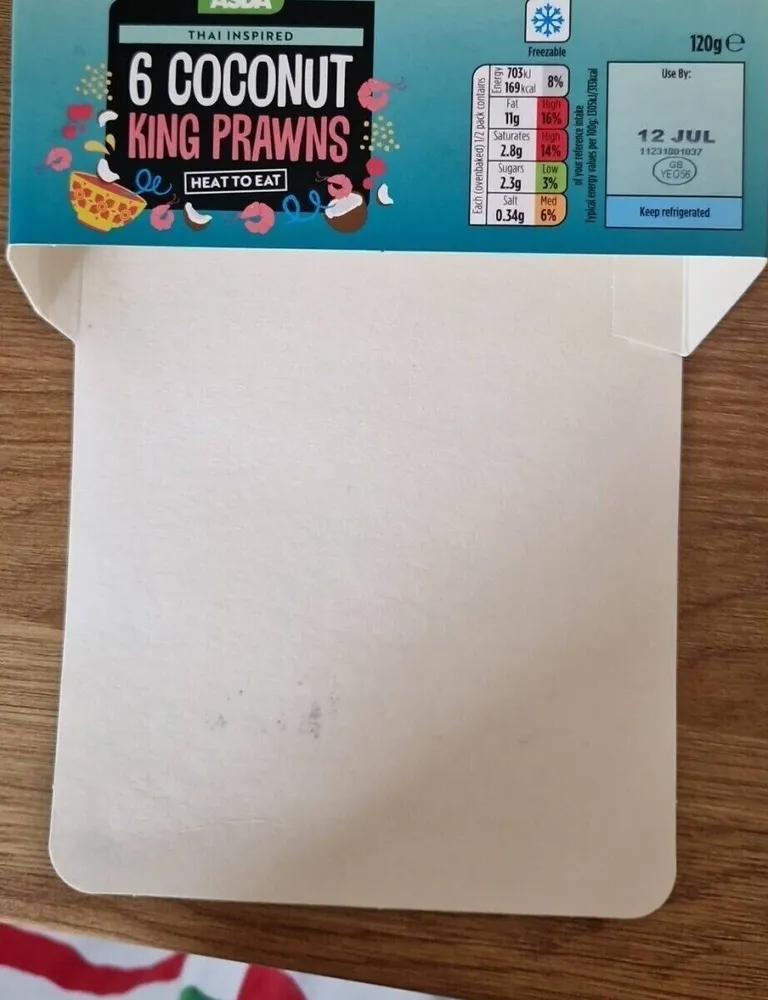 6 coconut king prawns
